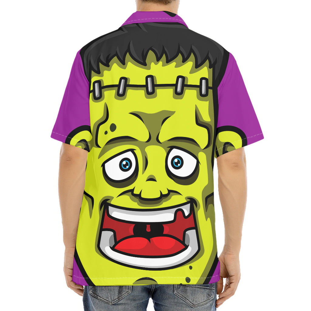 Cartoon Frankenstein Print Aloha Shirt