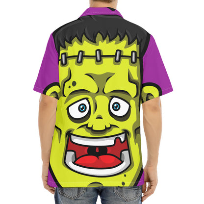 Cartoon Frankenstein Print Aloha Shirt