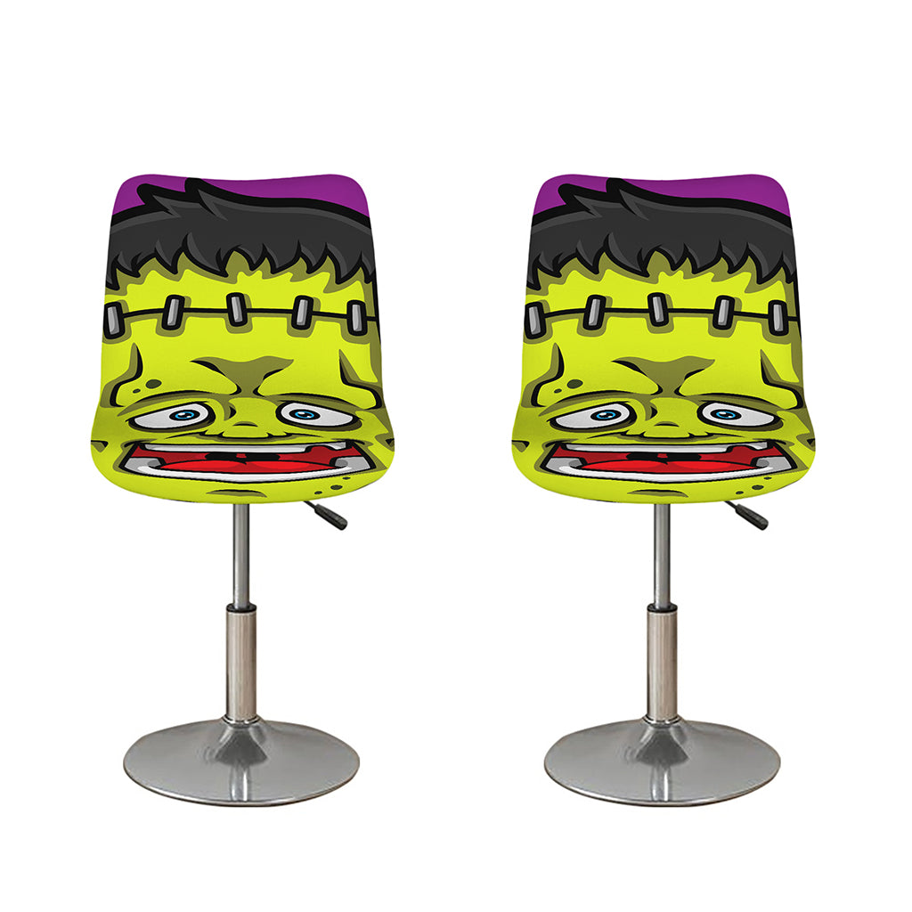 Cartoon Frankenstein Print Bar Stool Covers