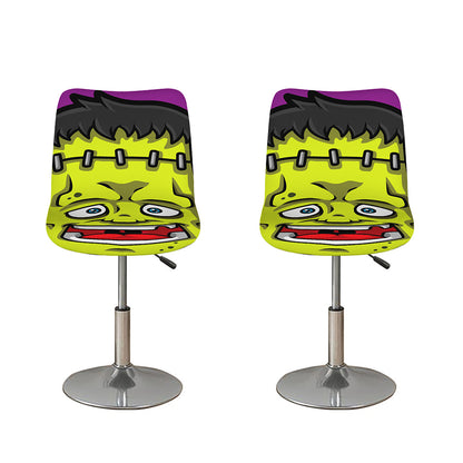 Cartoon Frankenstein Print Bar Stool Covers