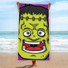 Cartoon Frankenstein Print Beach Towel