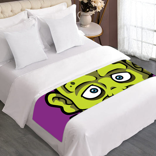 Cartoon Frankenstein Print Bed Runner