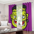 Cartoon Frankenstein Print Dimout Grommet Curtains