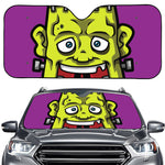 Cartoon Frankenstein Print Car Windshield Sun Shade