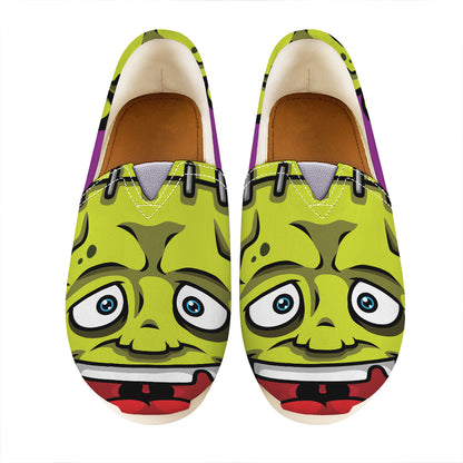Cartoon Frankenstein Print Casual Shoes