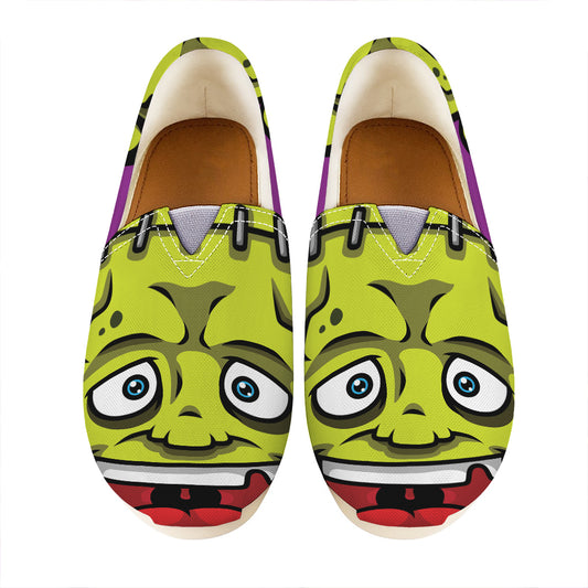 Cartoon Frankenstein Print Casual Shoes