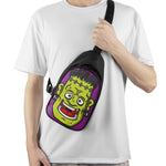 Cartoon Frankenstein Print Chest Bag