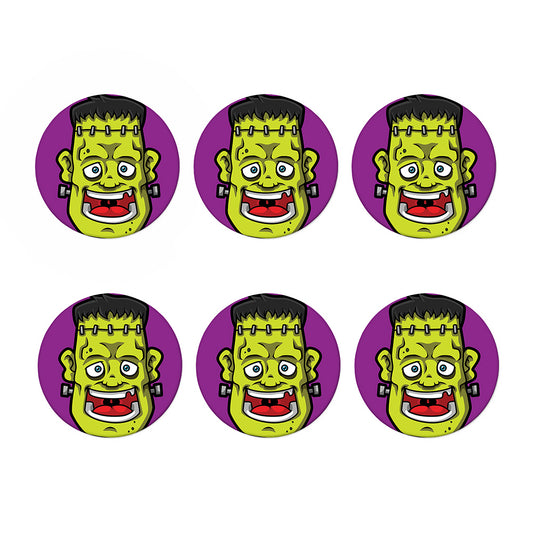 Cartoon Frankenstein Print Coaster Set