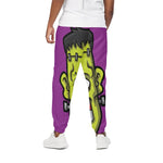 Cartoon Frankenstein Print Cotton Pants