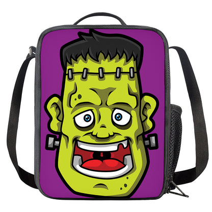 Cartoon Frankenstein Print Crossbody Lunch Bag