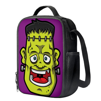 Cartoon Frankenstein Print Crossbody Lunch Bag