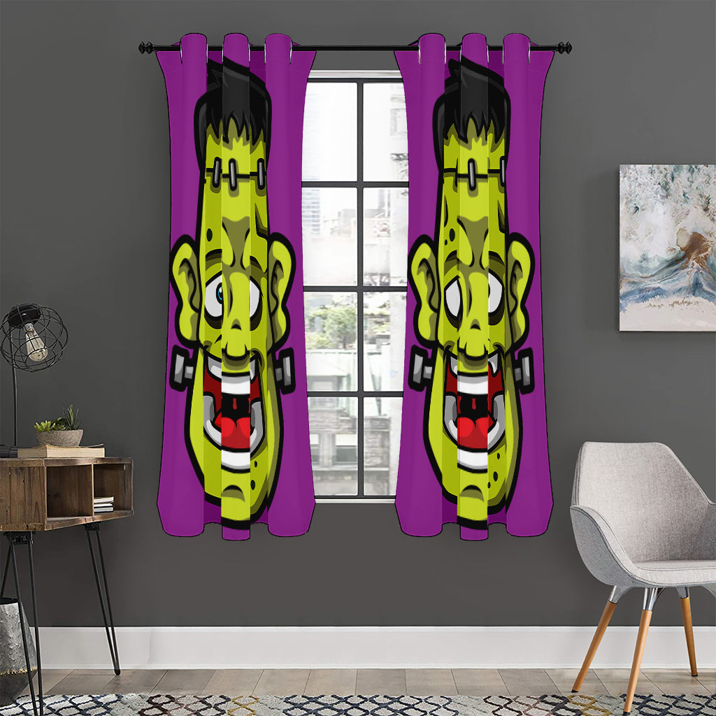 Cartoon Frankenstein Print Curtain