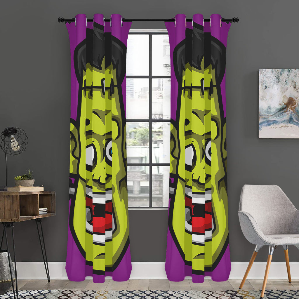 Cartoon Frankenstein Print Curtain