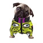Cartoon Frankenstein Print Dog Zip Up Jacket