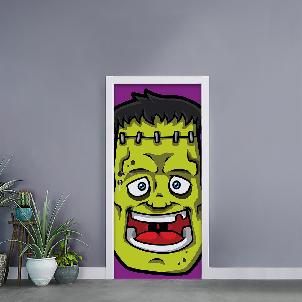 Cartoon Frankenstein Print Door Sticker