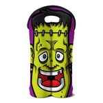Cartoon Frankenstein Print Double Neoprene Wine Tote