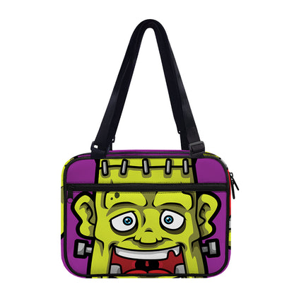 Cartoon Frankenstein Print Double Strap Bible Bag