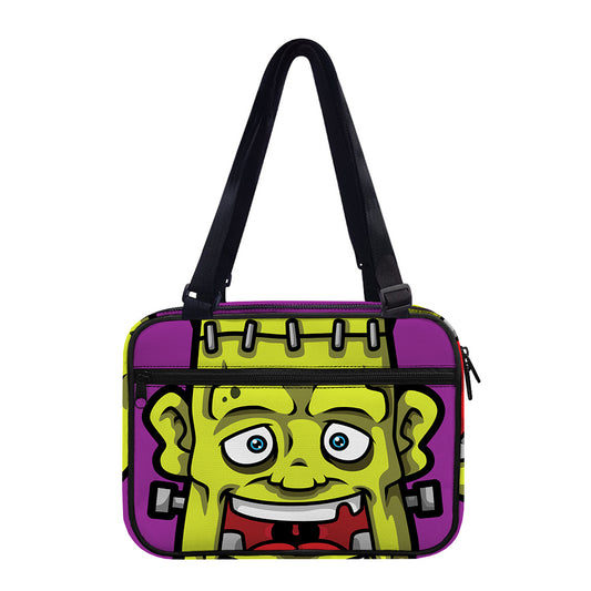 Cartoon Frankenstein Print Double Strap Bible Bag