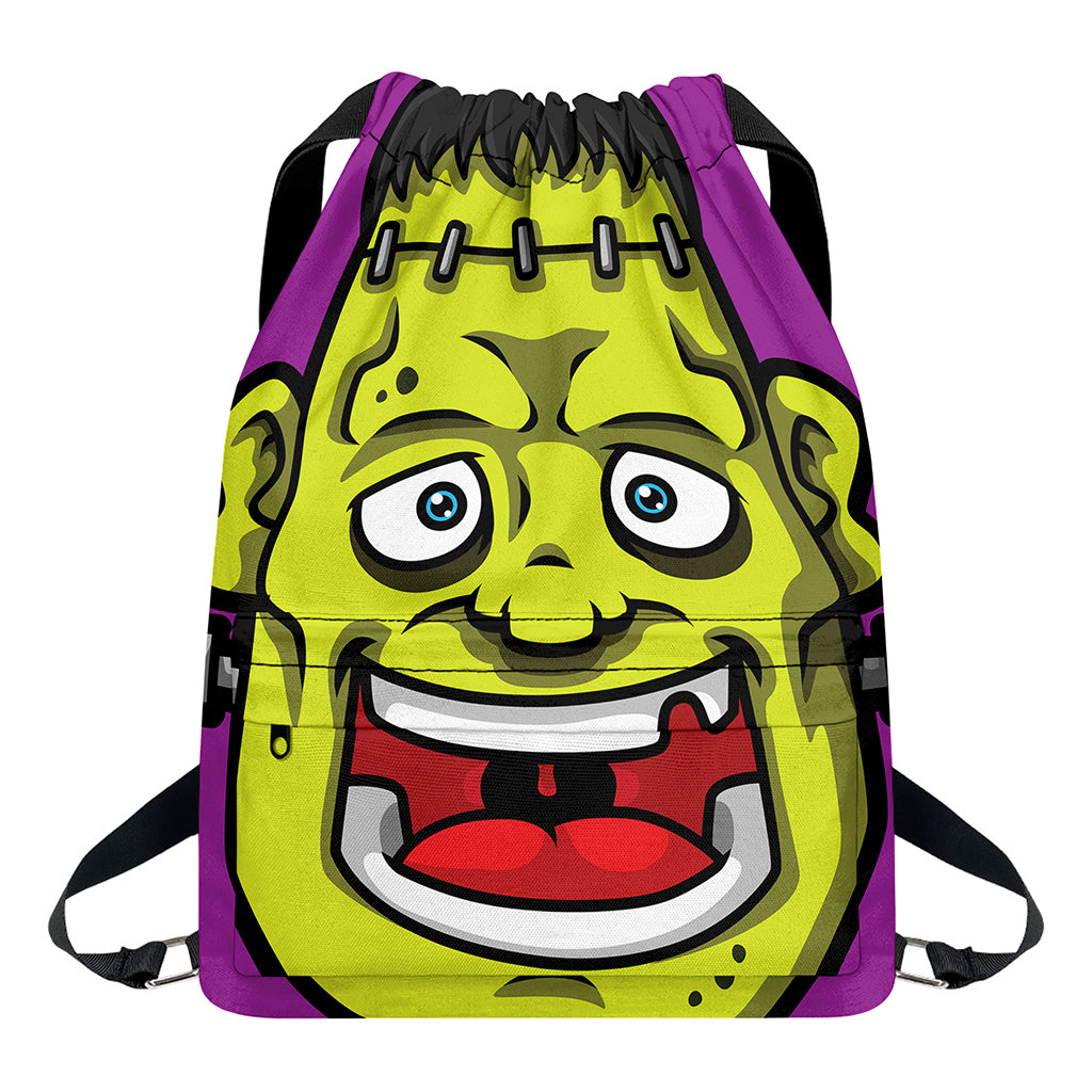 Cartoon Frankenstein Print Drawstring Backpack