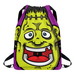 Cartoon Frankenstein Print Drawstring Backpack
