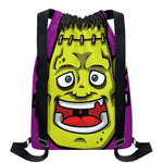 Cartoon Frankenstein Print Drawstring Backpack