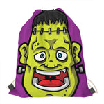 Cartoon Frankenstein Print Drawstring Bag
