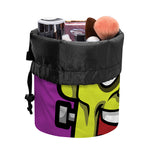 Cartoon Frankenstein Print Drawstring Makeup Bag