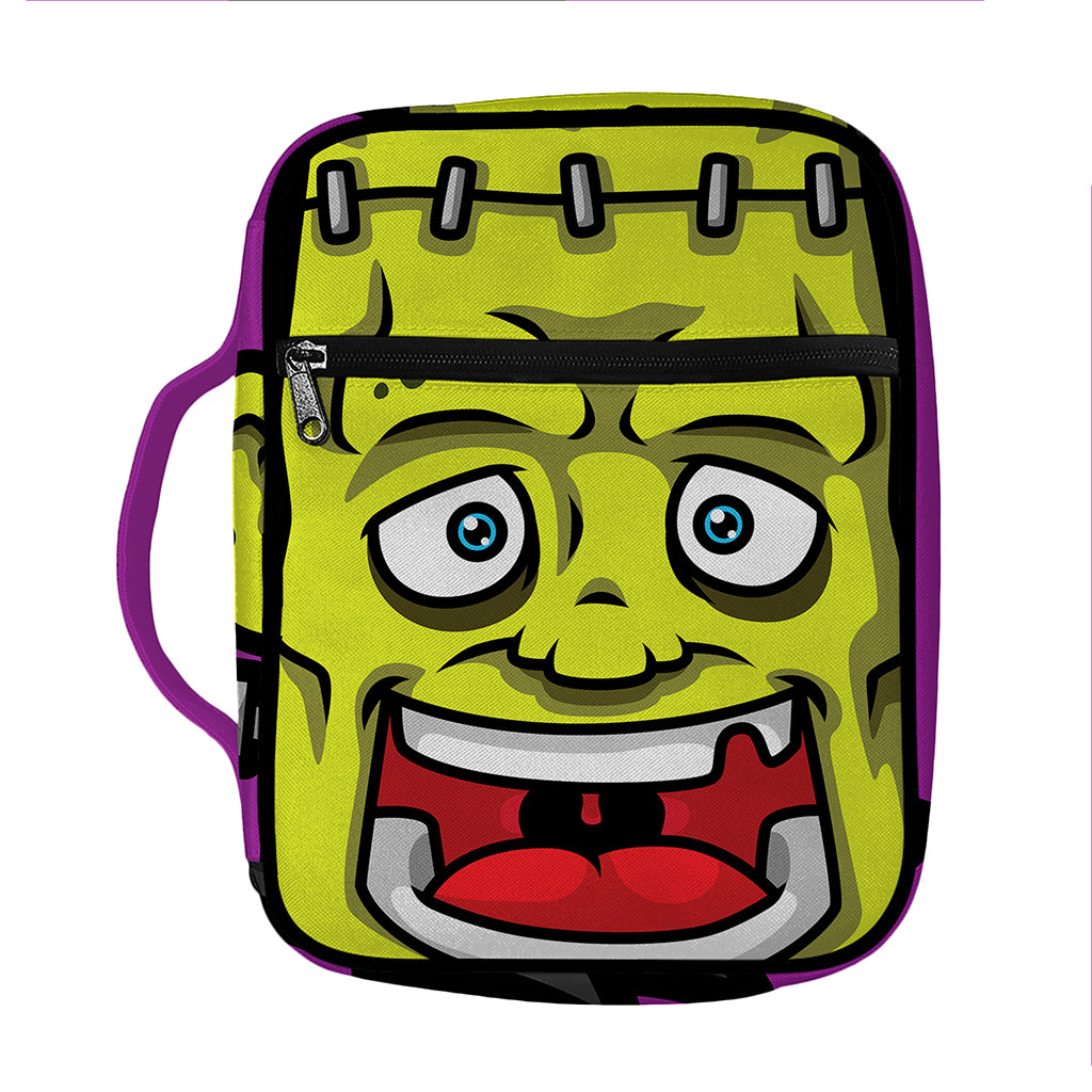 Cartoon Frankenstein Print Front Pocket Bible Bag