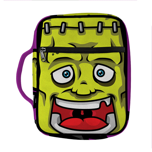 Cartoon Frankenstein Print Front Pocket Bible Bag