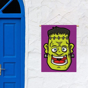 Cartoon Frankenstein Print Garden Flag