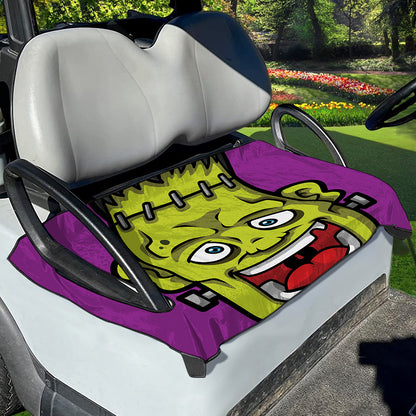Cartoon Frankenstein Print Golf Cart Seat Cover