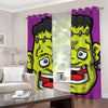 Cartoon Frankenstein Print Grommet Curtains