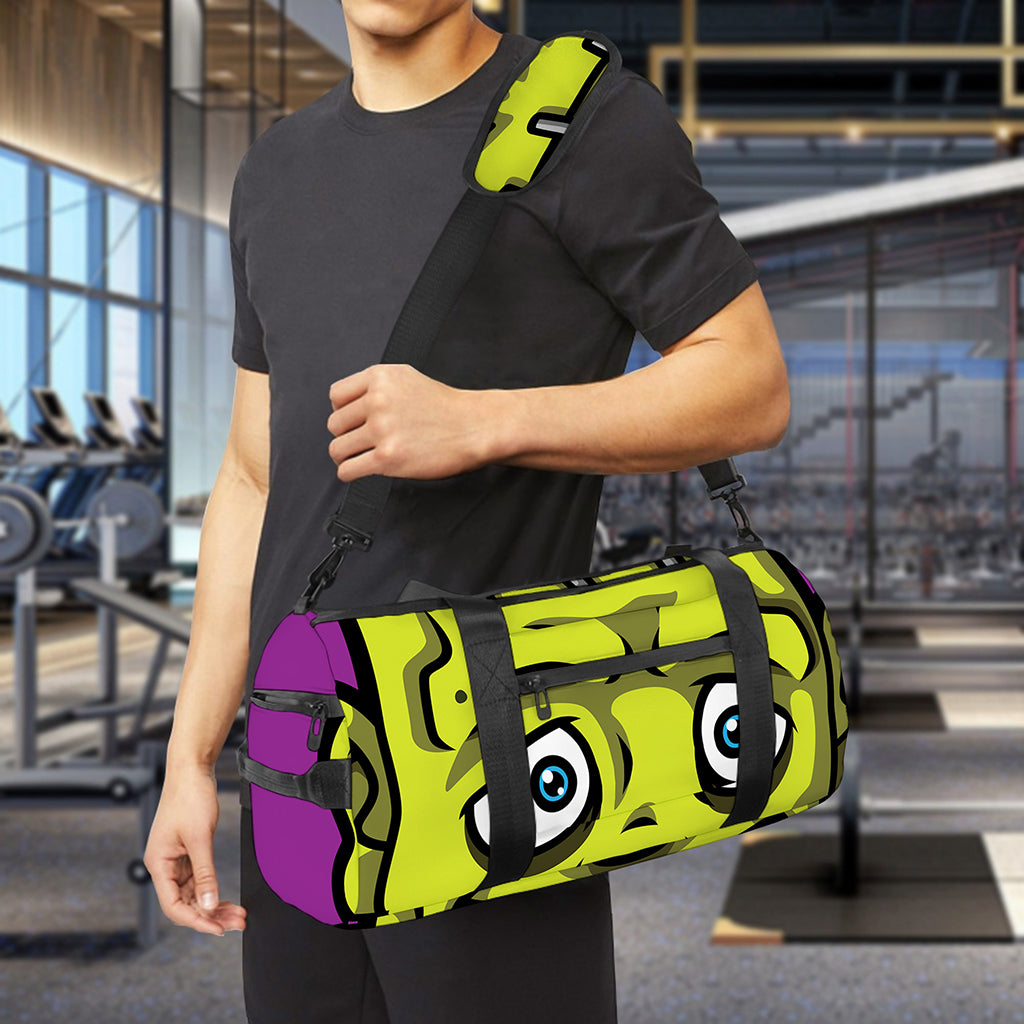 Cartoon Frankenstein Print Gym Bag