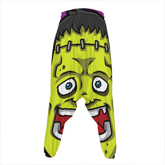 Cartoon Frankenstein Print Hammer Pants