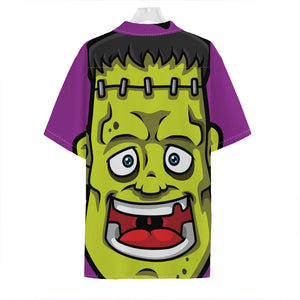 Cartoon Frankenstein Print Hawaiian Shirt