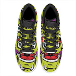 Cartoon Frankenstein Print High Top Leather Sneakers