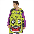 Cartoon Frankenstein Print Hoodie Blanket