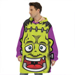 Cartoon Frankenstein Print Hoodie Blanket
