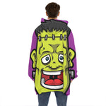 Cartoon Frankenstein Print Hoodie Blanket