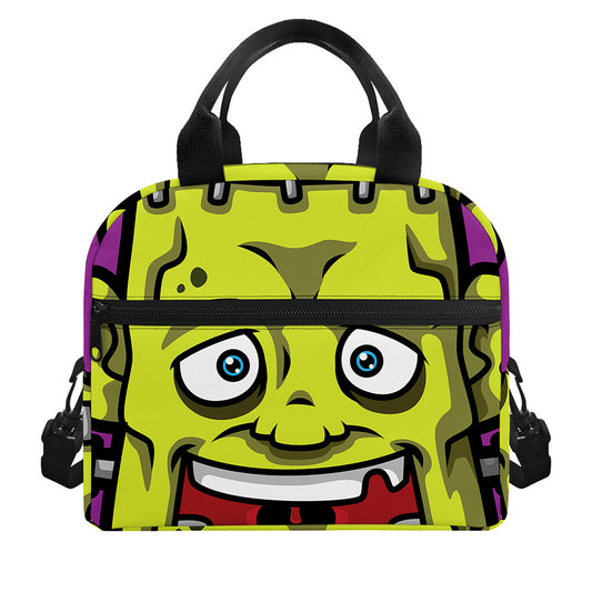 Cartoon Frankenstein Print Insulated Lunch Bag