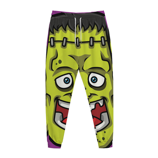 Cartoon Frankenstein Print Jogger Pants