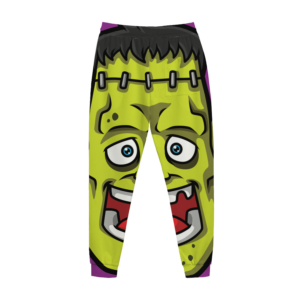 Cartoon Frankenstein Print Jogger Pants