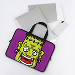 Cartoon Frankenstein Print Laptop Sleeve With Handle