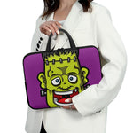 Cartoon Frankenstein Print Laptop Sleeve With Handle