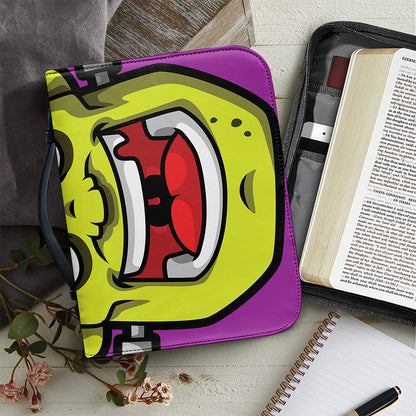 Cartoon Frankenstein Print Leather Bible Cover