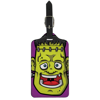 Cartoon Frankenstein Print Luggage Tag