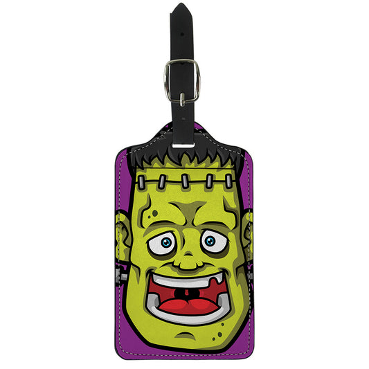 Cartoon Frankenstein Print Luggage Tag