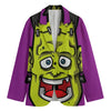 Cartoon Frankenstein Print Men's Blazer