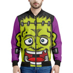 Cartoon Frankenstein Print Men's Bomber Jacket