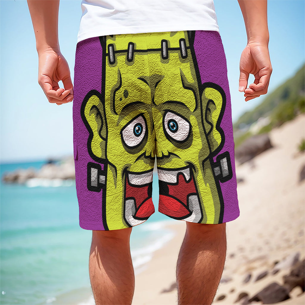 Cartoon Frankenstein Print Men's Cargo Shorts
